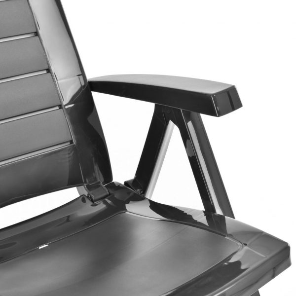 Plastová záhradná stolička - HECHT JARDIN GRAPHITE CHAIR - Image 2