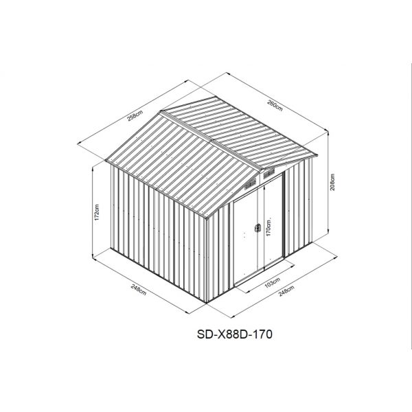 Záhradný domček - HECHT 8x8 PLUS - Image 4