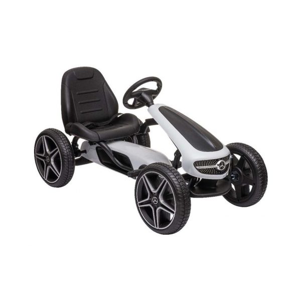 Šliapacia motokára - MERCEDES BENZ PEDAL GO KART WHITE
