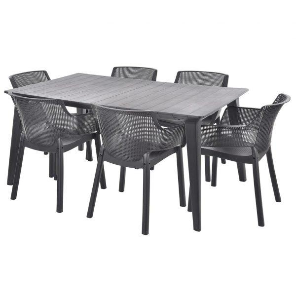 Set záhradného nábytku - HECHT ELISA SET GRAPHITE 6