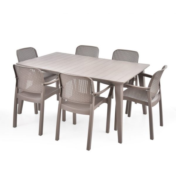 Set záhradného nábytku - HECHT SAMANA SET BEIGE 6 - Image 2
