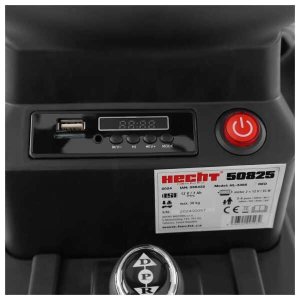 Detský akumulátorový traktor - HECHT 50825 RED - Image 8