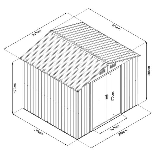 Záhradný domček - HECHT 8x8 PLUS - Image 5