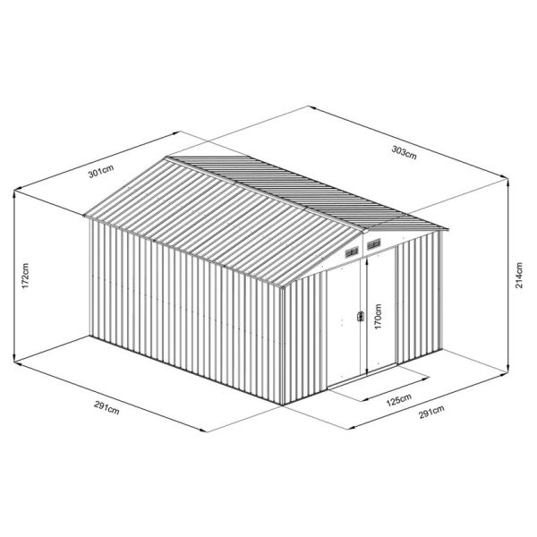 Záhradný domček - HECHT 10x10 PLUS - Image 4
