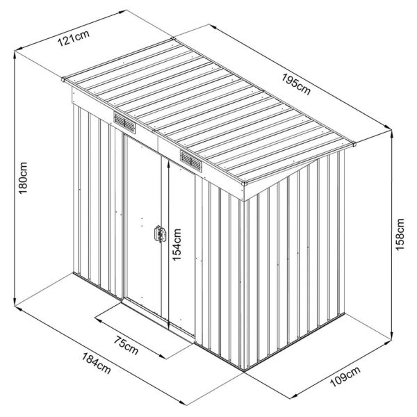 Záhradný domček - HECHT 4x6 PLUS - Image 4