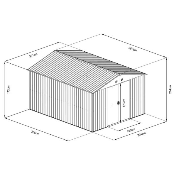 Záhradný domček - HECHT 12x10 PLUS - Image 2