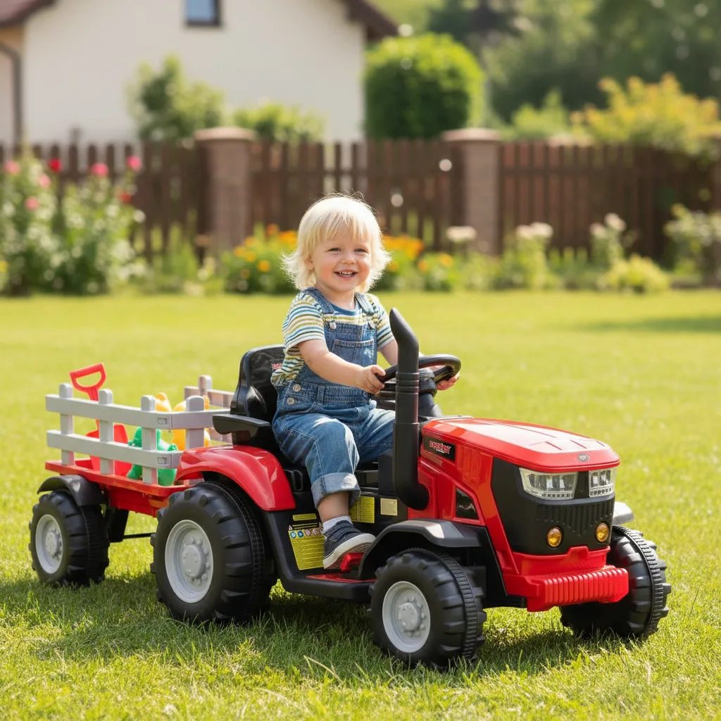 Detský akumulátorový traktor - HECHT 50825 RED – Obrázok 12